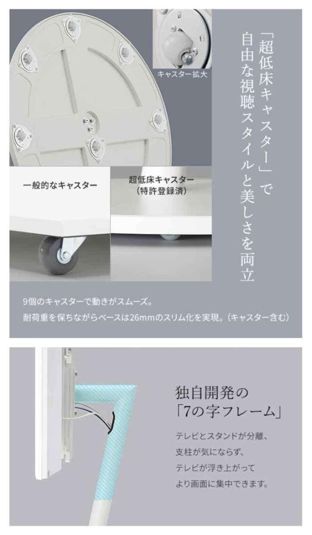 北海道・沖縄・離島配送不可 代引不可 テレビ台 WALLインテリアテレビスタンドA2 ラージタイプ キャスターベース テレビボード TVスタンド ナカムラ WLTVL6_3