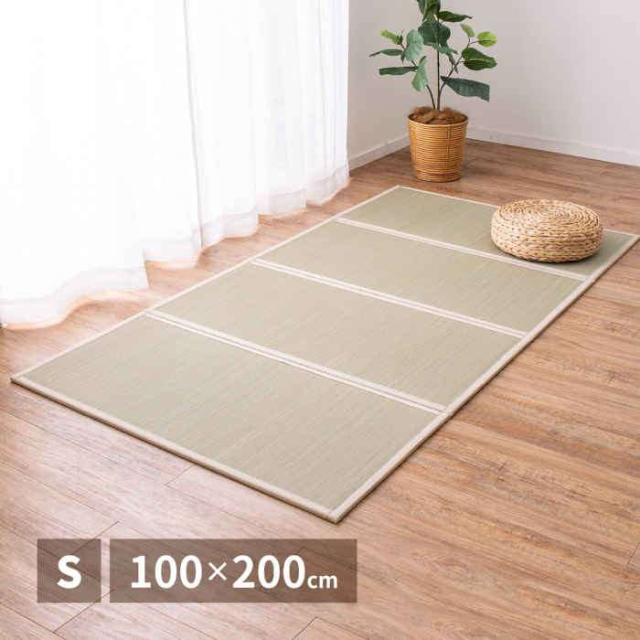 北海道・沖縄・離島配送不可 代引不可 畳マットレス シングル 約100×200×1.1cm 表面：い草100% 抗カビ 縁あり 折り畳める 4つ折り コンパクト収納 湿気対策 寝具 貴船 HAGIHARA 159067910