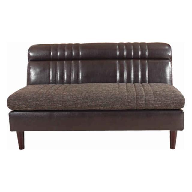 北海道・沖縄・離島配送不可 代引不可 ソファ 2人掛け 二人掛け 2P 幅119cm ダイニングソファ 脚付き ロータイプ使用可 合皮 ポリエステル コットン インテリア カフェ風 ヴィンテージ風 家具 ナックス 東谷 HS-160BRAの通販は