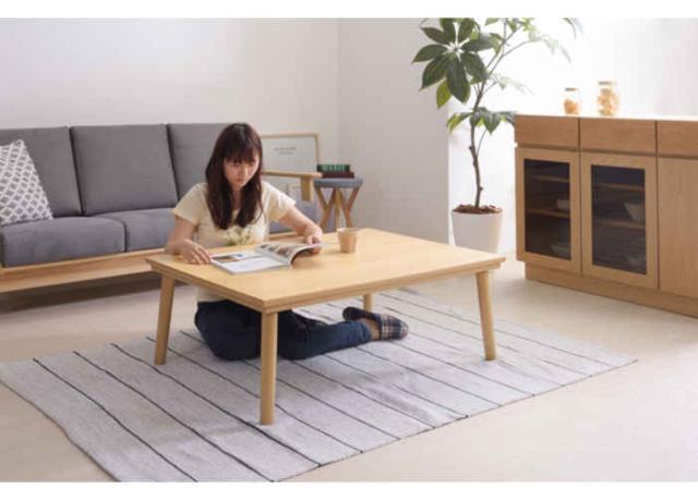 北海道・沖縄・離島配送不可 代引不可 こたつ こたつテーブル 長方形 W105×D75×H38cm 木製 天然木 フラットヒーター 丸脚 コタツセンターテーブル オールシーズン 暖房 防寒 シンプル ナチュラル 東谷 KT-303NA 北海道・沖縄・離島配送不可 代引不可 こたつ こたつテーブル 長方形