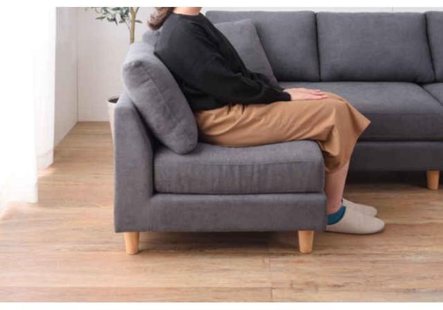 北海道・沖縄・離島配送不可 代引不可 ソファ 3人以上 カウチソファ ダブルカウチ オットマン付き クッション付き 脚取り外し ロータイプ使用可 マルチスタイル 北欧インテリア アムール 東谷 SS-123_5
