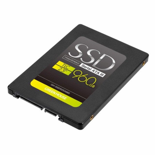 SSD 2.5インチ SATA 6Gb/s TLC 960GB 高速モデル 3年保証 グリーンハウス GH-SSDR2SA960