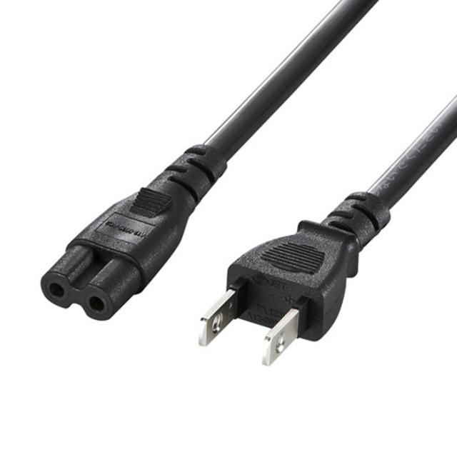 即納 代引不可 電源コード メガネ型コネクタとACコンセントを接続 2P ストレートコネクタ 2m サンワサプライ KB-DM2S-2