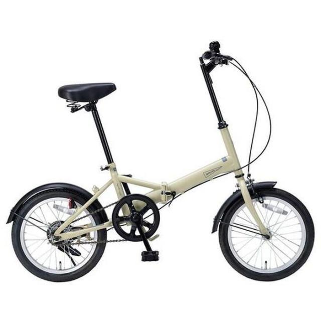 北海道・四国・九州・沖縄・離島配送不可 代引不可 自転車 折畳自転車 折りたたみ自転車 16 コンパクト自転車 サンドベージュ MYPALLAS ＭF101-SA