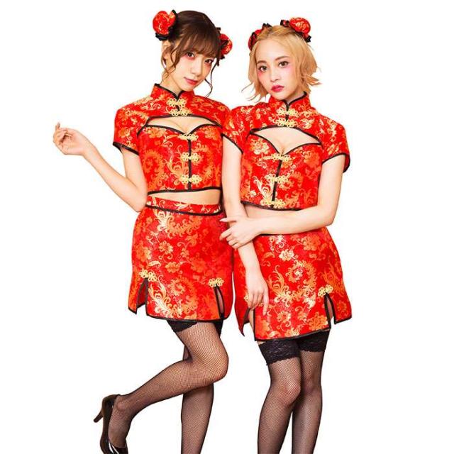 Glowholic セパレートチャイナ ミニ丈 チャイナ服 チャイナドレス コスチューム コスプレ 仮装 変装 ハロウィン 宴会 イベント クリアスの通販はau Pay マーケット ドレスマ