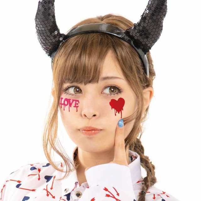 即日出荷 フェイスシール 涙シリーズ リアル涙 Love ロゴ 文字 ハロウィンフェイスシール ハロウィンメイク おしゃれ かわいい ルカン 42の通販はau Pay マーケット ドレスマ