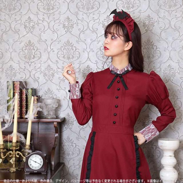 Hw 洋館メイド ボルドー コスチューム レディースサイズ 女性 ハロウィン コスプレ 衣装 仮装 変装 メイド ロング丈 ワンピース クリアスの通販はau Pay マーケット ドレスマ