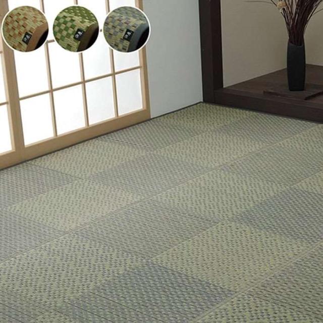 北海道・沖縄・離島配送不可 代引不可 敷物 花ござ 江戸間2畳 約174×174cm い草ラグ 日本製 KOBA-GUARD 夏 い草 市松 モダン 模様替え インテリア  IKEHIKO G4136702の通販は 8,261円