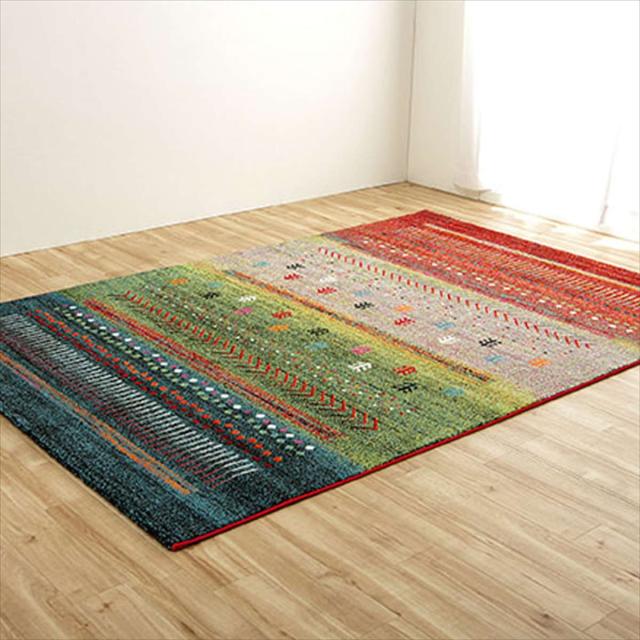 北海道・沖縄・離島配送不可 代引不可 ラグ カーペット ウィルトンカーペット 約200×250cm ウィルトン織り ギャッベ柄 抗菌防臭 トルコ製 IKEHIKO MRA200250の通販は