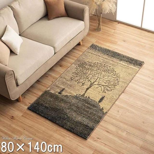 北海道・沖縄・離島配送不可 代引不可 ラグ カーペット 約80×140cmウィルトン カーペット 長方形 風景画 抗菌防臭 インテリア IKEHIKO 2370009 6,017円