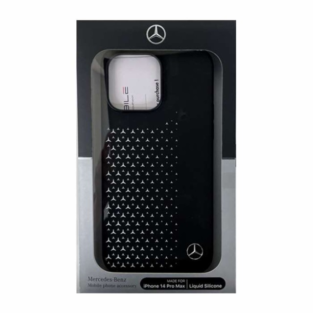 iPhone14 ProMax ケース カバー MERCEDES BENZ シリコン 背面ケース ブラック 黒 バックケース メルセデスベンツ エアージェイ MEHCP14X8SMHRKの通販は