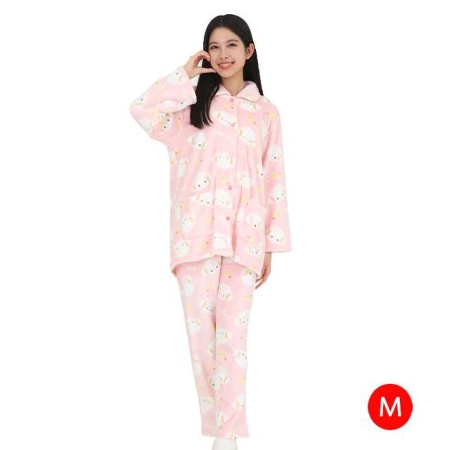 こぎみゅん シャツパジャマ レディース Mサイズ（PK）長袖 パジャマ ねまき ルームウエア 部屋着  サザック SAN-1870M_PKの通販は