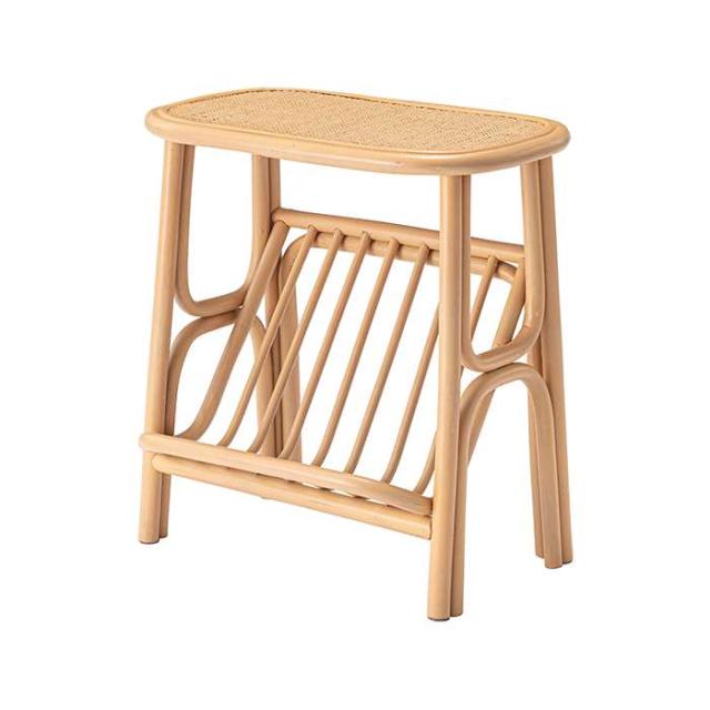 北海道・沖縄・離島配送不可 代引不可 マガジンラック付きサイドテーブル ナチュラル 天然ラタン サイドテーブル 東谷 GUY-262NAの通販は 9,226円