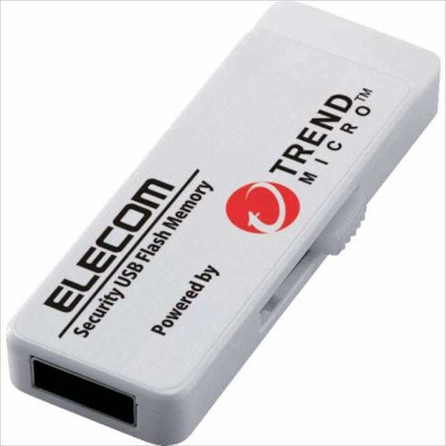 代引不可 セキュリティ付USBメモリ USB3.0 8GB 1年L TREND MICRO ウイルスチェック機能搭載 エレコム MF-PUVT308GA1