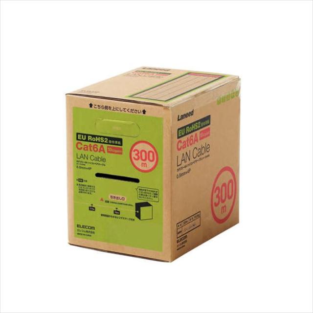 即納 代引不可 Cat6A 長尺LANケーブル 白 300ｍ 高速 安定 ネットワーク環境 自作用LANケーブル エレコム LD-GPAL/WH300RSの通販は 38,646円