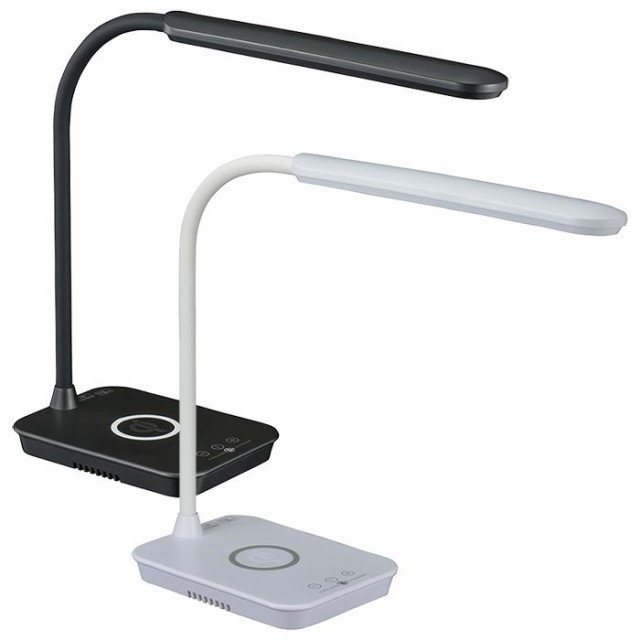 LEDデスクライト ワイヤレス充電機能付 18W 昼光色 タッチ式スイッチ スマホ充電 デスクスタンド 学習スタンド OHM ODS-LDQ338Kの通販は