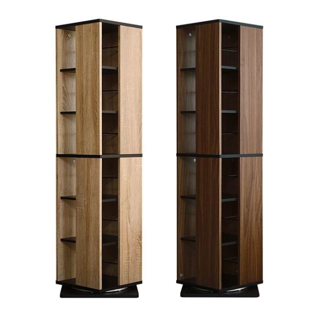 北海道・沖縄・離島配送不可 代引不可 回転ブックラック 6段 Kerbr 回転式 ラック 本棚 CD DVD コンパクト 収納 便利 木目調 おしゃれ インテリア 家具 ホームテイスト KBR-6の通販は