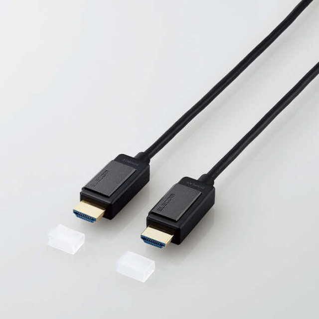 代引不可 長尺HDMIケーブル 30m アクティブオプティカル 4K60P(18Gbps)対応 ARC対応 高速伝送可能 ハイブリッド構造 ブラック エレコム DH-HDLOA30BKの通販は