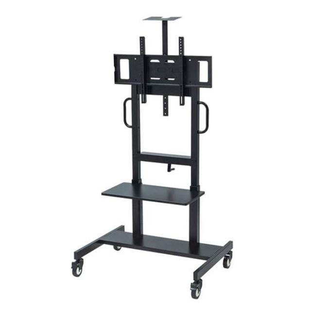 即納 北海道・沖縄・離島配送不可 代引不可 ディスプレイスタンド 55〜75型対応 手動昇降 液晶ディスプレイスタンド テレビスタンド キャスター付 棚板 カメラ台 ブラック サンワサプライ CR-PL45BKの通販は 90,689円