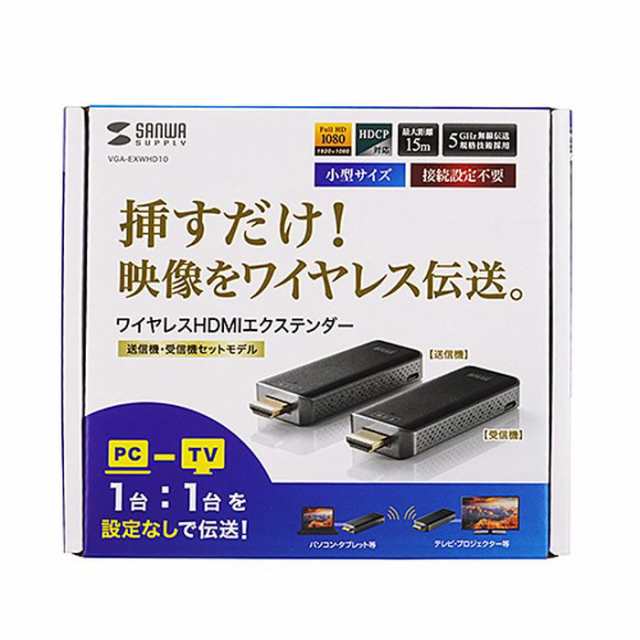 代引不可 ワイヤレスHDMIエクステンダー 送信機・受信機セットモデル HDMI映像・音声 伝送