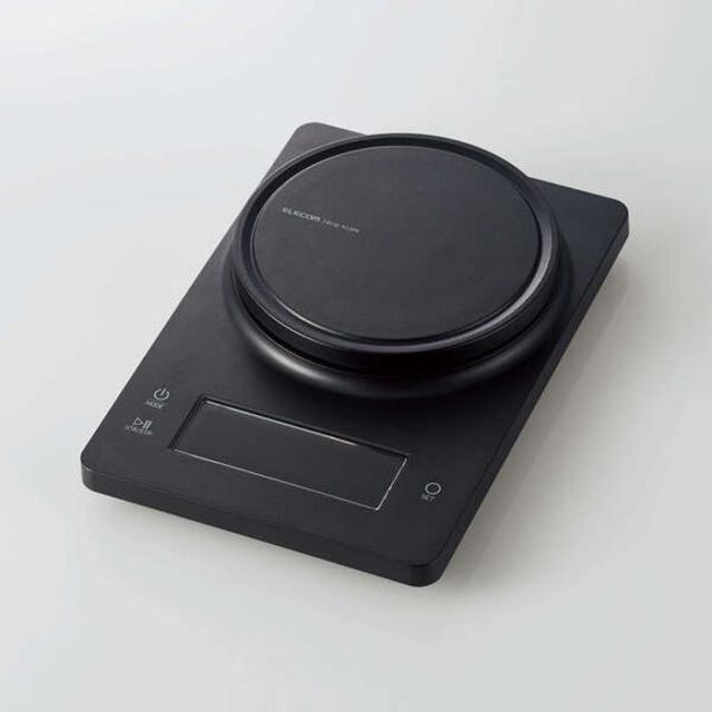 即納 代引不可 ドリップスケール 自分好みのコーヒーを探求 スケール キッチンスケール タイマー自動開始/停止機能 バックライト付 ブラック エレコム HCS-KS04BKの通販は 5,844円