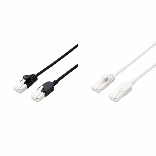 エレコム LANケーブル スイングコネクター (Cat6A準拠) 10.0m CAT6A 爪折れ防止 スイング式コネクタ LANケーブル ホワイト┃LD-GPATSW WH100