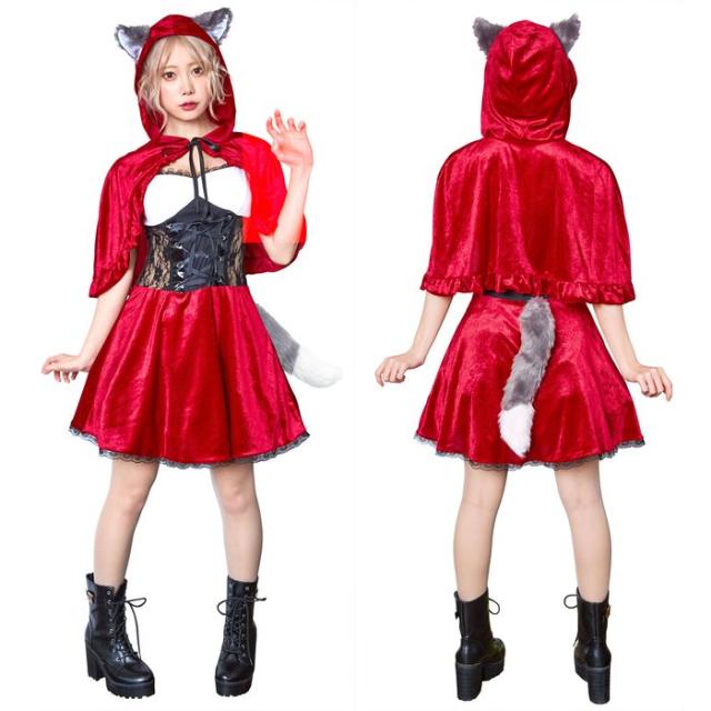 1/6 女性用春物コスチュームC (Red)POP-X38C 楽天市場】HW レディアニマル 赤ずきん×狼 コスチューム