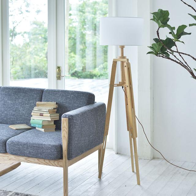 新品 送料込み スタンドライト 天然木 H130～160cm