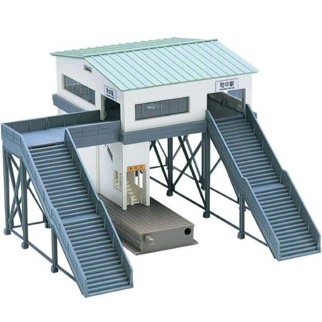 Nゲージ ニュー橋上駅舎 鉄道模型 ジオラマ ストラクチャー 駅舎