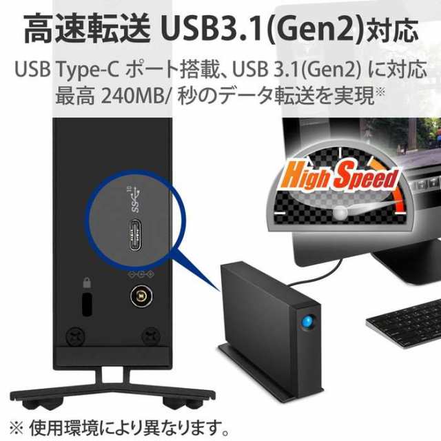 中古】LaCie HDD 外付けハードディスク 10TB d2 Professional