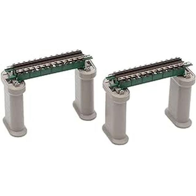 Nゲージ 上路式ガーダー橋 S70 F 深緑 2本セット PC橋脚・4本