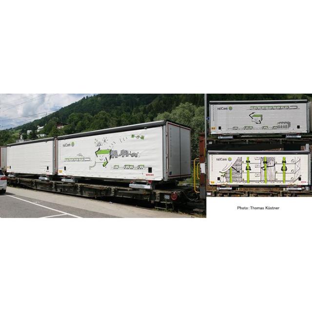 Nゲージ レーティッシュ鉄道 長物車 R-w コンテナ積載 4両セット