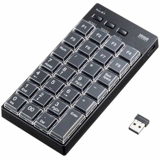 即納 代引不可 プログラマブルテンキー (2.4Gモデル)  周辺機器 アクセサリー PC パソコン サンワサプライ NT-WL26BKの通販は 7,512円