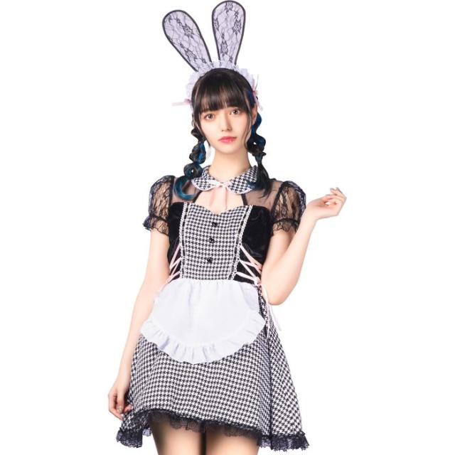 HW コケティッシュガーリー チドリチェックメイド コスプレ 衣装 仮装 イベント パーティーグッズ クリアストーン 4560320909217