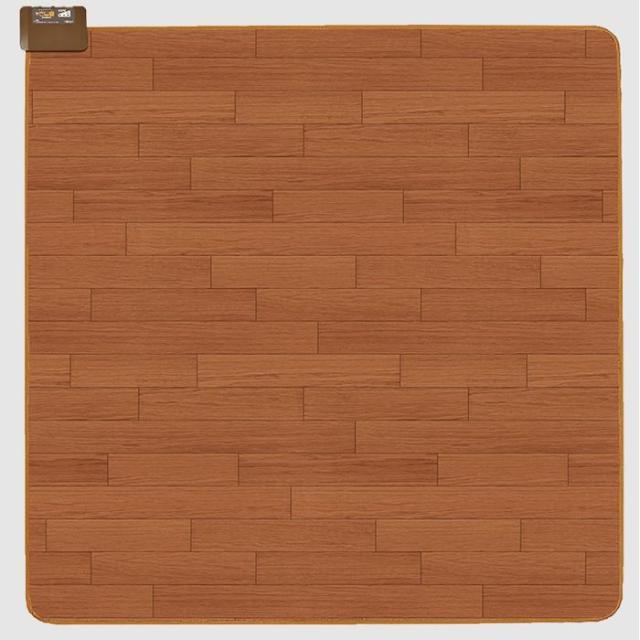 電気カーペット 2畳 フローリング調 表面防水素材 ブラウン コウデン CWC201H-BWの通販は