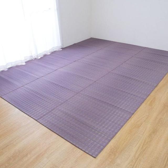 代引不可 い草カーペット 博多 パープル 174×174cm パープル IKEHIKO 1080970230202