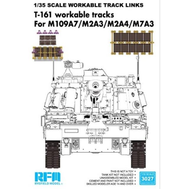 1/35 M109A7/M2A3/M2A4/M7A3用T161 連結組立可動式履帯セット(インジェクション製) ビーバーコーポレーション RFM3027