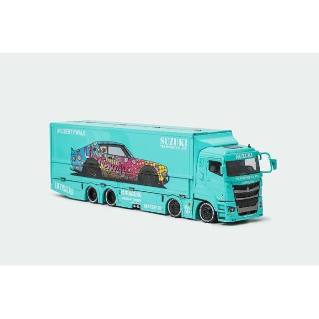 1/64 三菱LB-トラック ふそう スーパーグレート (RHD) ブルー ミニカー 模型 ホビー ホビージャパン KS073-425