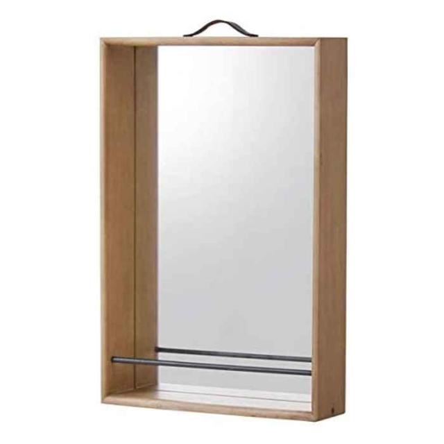 北海道・沖縄・離島配送不可 代引不可 ミラー 鏡 箱型 置き型 卓上 木製 天然木 木枠 ドレッサー 化粧鏡 メイクミラー 取っ手付き 移動 持ち運び 東谷 NW-115の通販は 9,958円