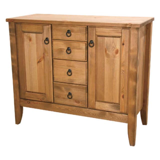 北海道・沖縄・離島配送不可 代引不可 サイドボード キャビネット 収納棚 幅95cm 奥行40cm 高さ80cm 木製 天然木 パイン カントリー風 東谷 CFS-514の通販は 43,579円