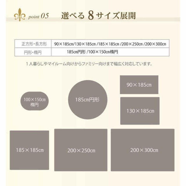 北海道・沖縄・離島配送不可 代引不可 ラグ カーペット 2畳 円型 円形