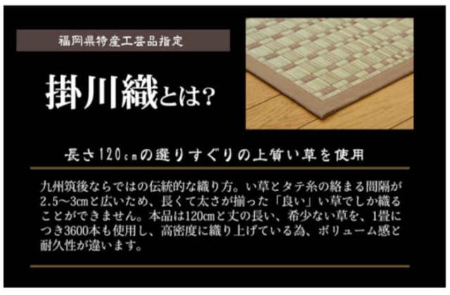 北海道・沖縄・離島配送不可 代引不可 い草 ラグ カーペット マット い草カーペット 江戸間6畳 約261×352cm 上質な九州産い草使用 調湿 空気浄化 抗菌防臭 夏用 春夏用 モダン 掛川織 奥丹後 純国産 日本製 ベージュ IKEHIKO 4412906の通販は