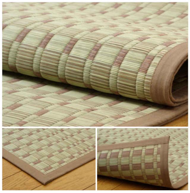 北海道・沖縄・離島配送不可 代引不可 い草 ラグ カーペット マット い草カーペット 江戸間6畳 約261×352cm 上質な九州産い草使用 調湿 空気浄化 抗菌防臭 夏用 春夏用 モダン 掛川織 奥丹後 純国産 日本製 ベージュ IKEHIKO 4412906の通販は