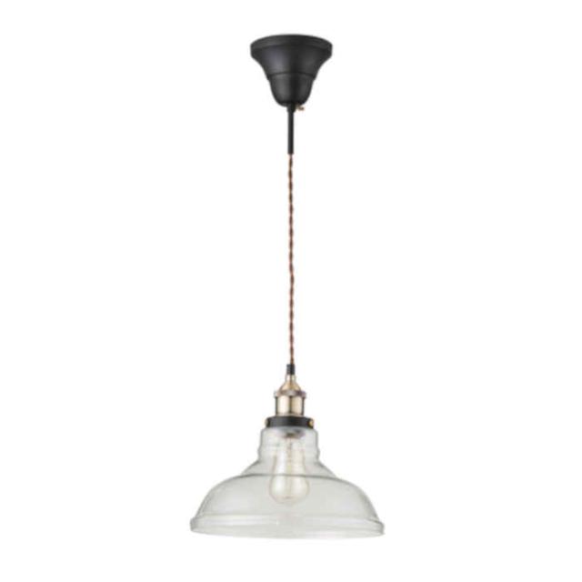 北海道・沖縄・離島配送不可 代引不可 ライト ペンダントライト 1灯 ダイニング 食卓 照明 天井照明 引っ掛けシーリング ガラス クリア アルミ 電球付属 LED電球対応 東谷 LHT-720の通販は 7,730円