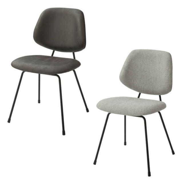 北海道・沖縄・離島配送不可 代引不可 チェア 椅子 ダイニングチェア スチール ファブリック 布張り ポリエステル 背もたれあり アームレス 食卓椅子 リビング オフィス グルーヴチェア 東谷 PC-78の通販は