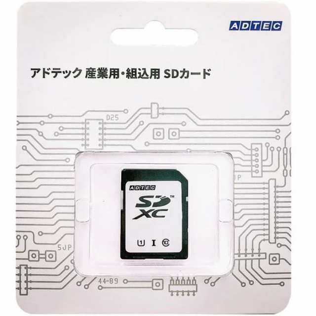 代引不可 SDXCカード 産業用 SDXC 256GB Class10 UHS-I U1 MLC データの保持力を強化するための専用コントローラ搭載 ADTEC EXC25GMBWHBE