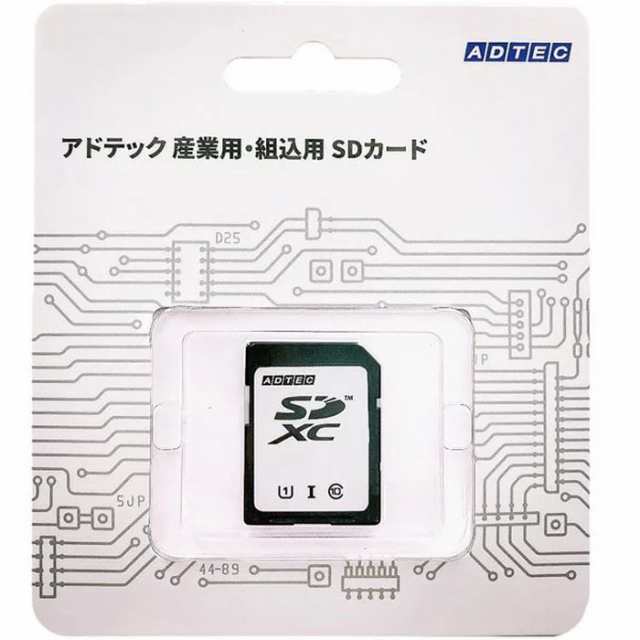 代引不可 SDXCカード 産業用 SDXC 64GB Class10 UHS-I U1 aMLC データの保持力を強化するための専用コントローラ搭載 ADTEC EXC64GPBWHBE