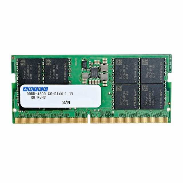 メモリ デスクトップ用 増設メモリ DDR5-4800 SODIMM 16GB 省電力 ADTEC ADS4800N-H16G