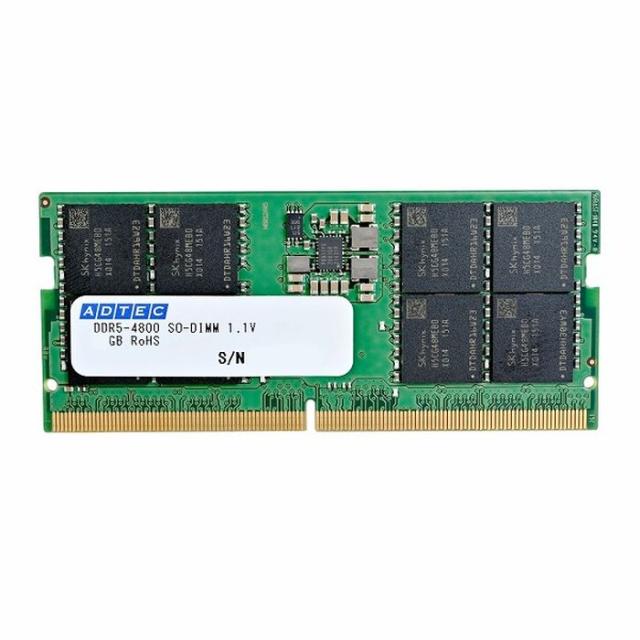 メモリ デスクトップ用 増設メモリ DDR5-4800 SODIMM 32GB 省電力 ADTEC ADS4800N-32G