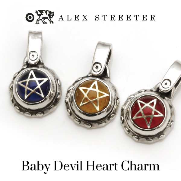 アレックスストリーター Alex Streeter ネックレス ペンダント BABY DEVIL HEART CHARM シルバー メンズ レディース ブランド 代金引換不